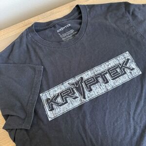 Kryptek Men's Large Black Logo Crewneck Short Sleeve Tee T-Shirt Outdoors